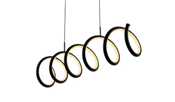 Ali 31" Dimmable Adjustable Integrated LED Metal Linear Pendant - JONATHAN Y